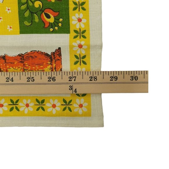 Parisian Prints Tea Towel Fruit Bowl Floral Kettle All Pure Linen NOS Lot of 3 - Picture 7 of 9